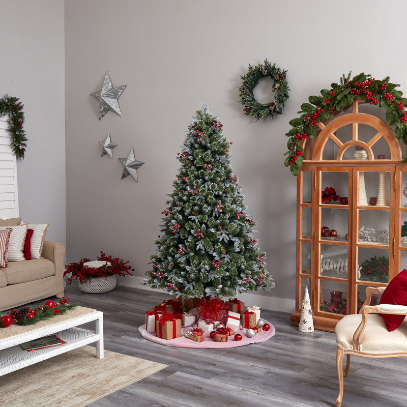 90' H Lighted Artificial Spruce Christmas Tree