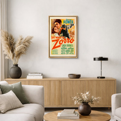 «Vintage Zorro Adventure», affiche de film, photos de la marque de Zorro, impression sur toile encadrée