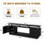  Meuble télé 70 po pour téléviseur moderne jusqu'à 70 po, meuble multimédia moderne à 2 niveaux avec rangement et armoire pour salon-131267524
