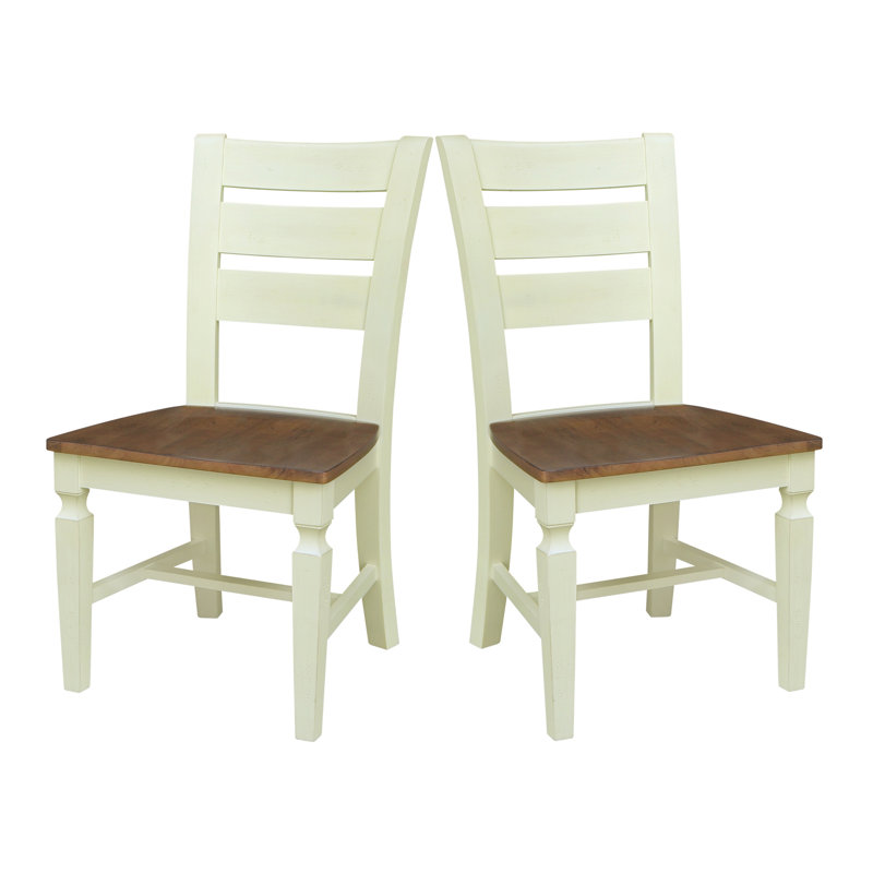 Chaise en bois massif Hensley, Hickory / coquille