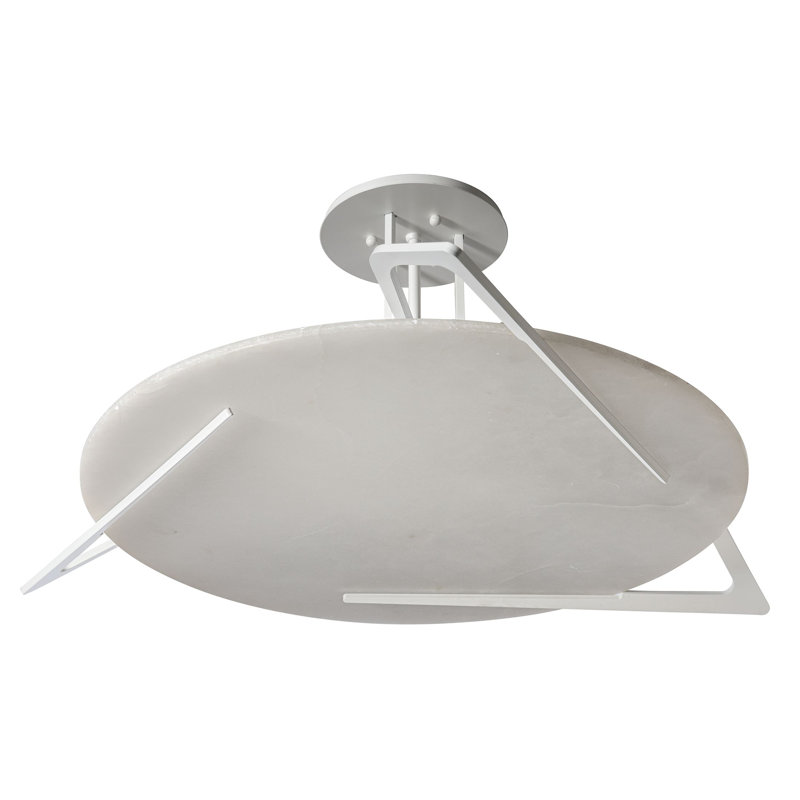 Callisto Semi Flush Mount, White