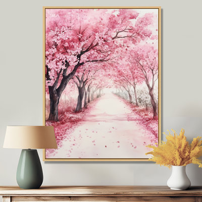 Art mural Blossom Tree, toile de jardin printanier, Blossom Tree Lane