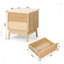 Ensemble de chambre à coucher 3 pièces (table de chevet et commode)