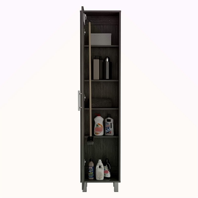 Armoire de rangement Buccan, Buanderie, H 70,9 po x l 11,8 po x P 15,8 po, Gris