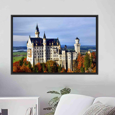 Neuschwanstein Castle Themed 3D Wall Art Canvas for Boho Home Decor and Cityscape Lovers