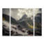 Ensemble de 3 panneaux muraux - Cristiano Giani «Mountain Time», art mural sur toile pour le salon, la chambre à coucher ou le bureau 