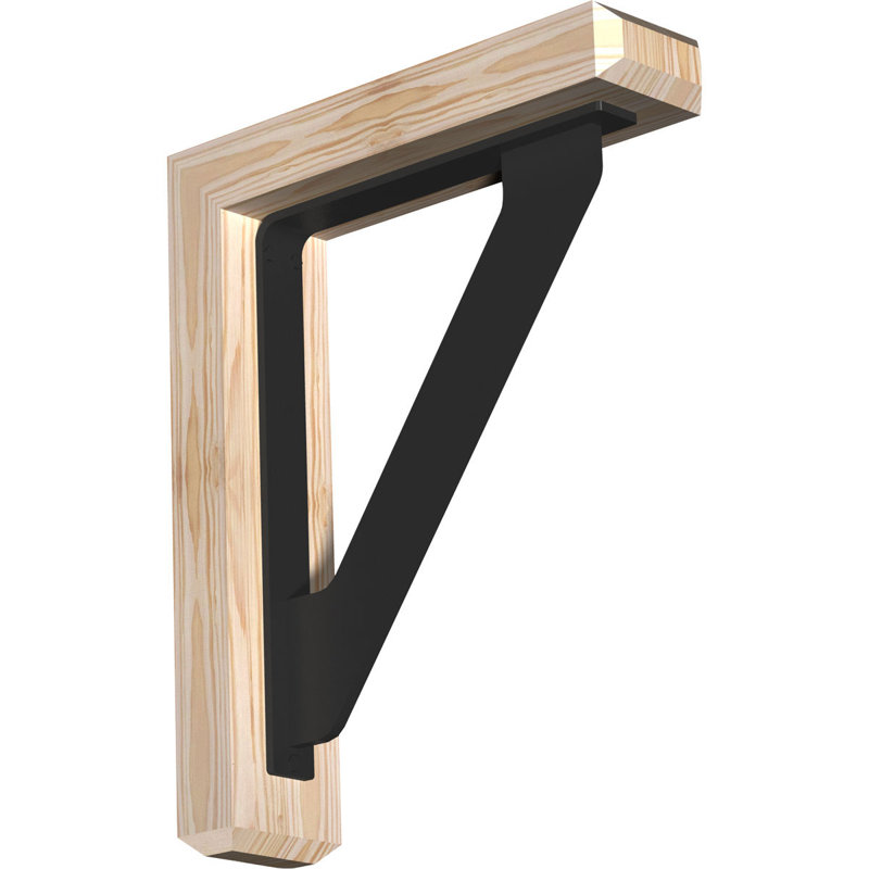 Support de fer simple 4 po Craftsman, H 12 po x P 9 1/2 po, Sapin Douglas de l 4 po x T 2 po (sciage brut)