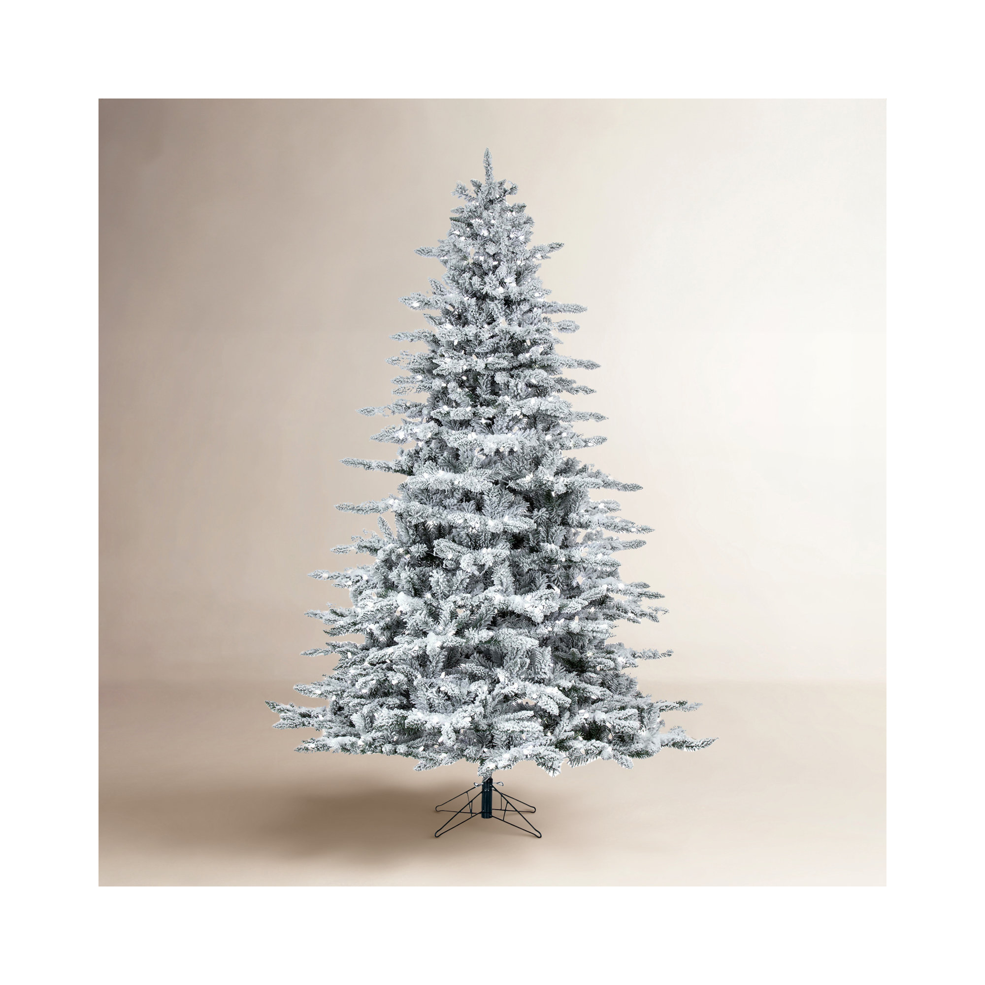 Utica Flocked Fir Artificial Christmas Tree, 12'