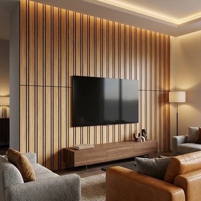 Acoustic Wall Panels, 4 Pack 47.2"x23.6" High Density Neutral Decorative Noise Dampening Sound Absorbing Acoustic Panels for Home Studio Office Decor, Brown