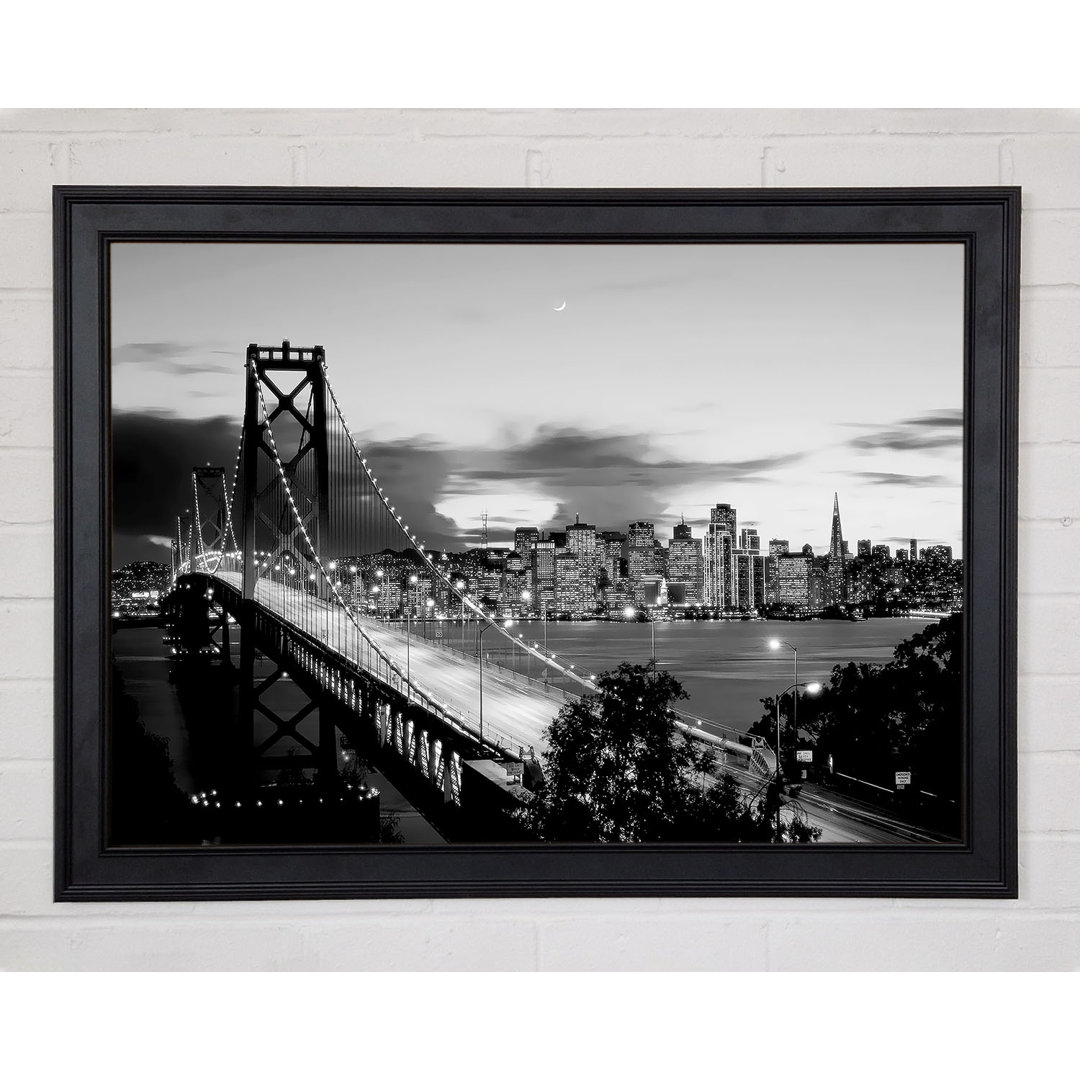 New York City von der Brooklyn Bridge B N W - Druck