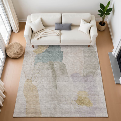Tapis abstrait lavable à la machine Premium
