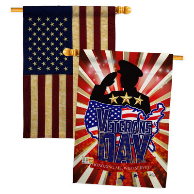 Double Sided 40'' H x 28'' W Polyester House Flag