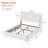 Queen Size Bed Frame Upholstered Platform Bed Frame With Headboard Modern Soft Cloud Bed Frame Queen Size Bed Frame With Rounded Corners, No Box Spring Required, Easy To Assemble,