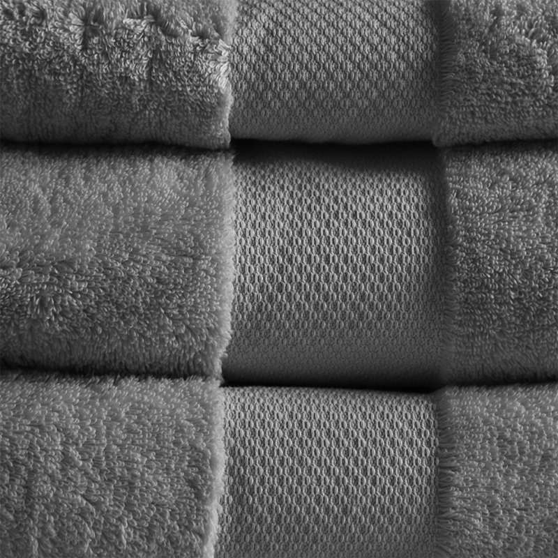 Cotton 6 Piece Bath Towel Set, Charcoal