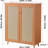 Rattan Shoe Cabinet, 5 Tiers Shoe Storage Organizer with 2 Doors and Adjustable Shelves, 40.35" Tall Rattan Shoe Storage Entryway Cabinet