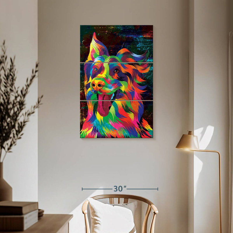 Brampt Colorful Happy Dog, 57" H x 36" W