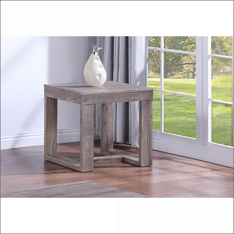 Table basse contemporaine en bois brun gris rustique pour le salon, robuste et amp; Élégant