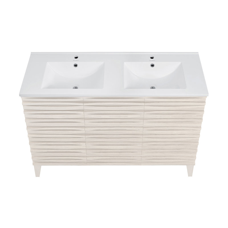 Ensemble de meuble-lavabo autoportant Cascade, Trou simple