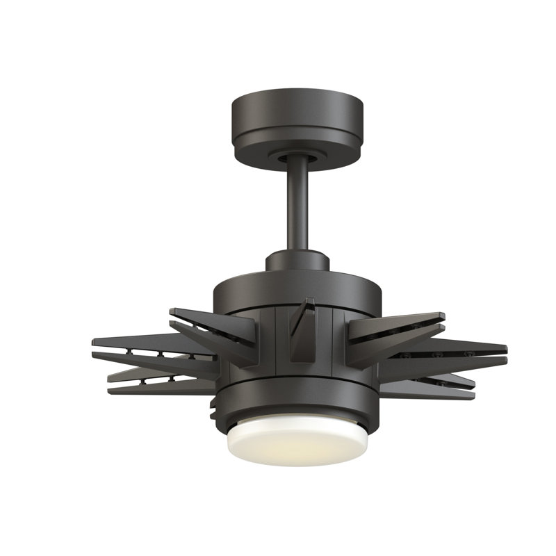 Ventilateur de plafond intérieur / extérieur Odyn, Grège mat