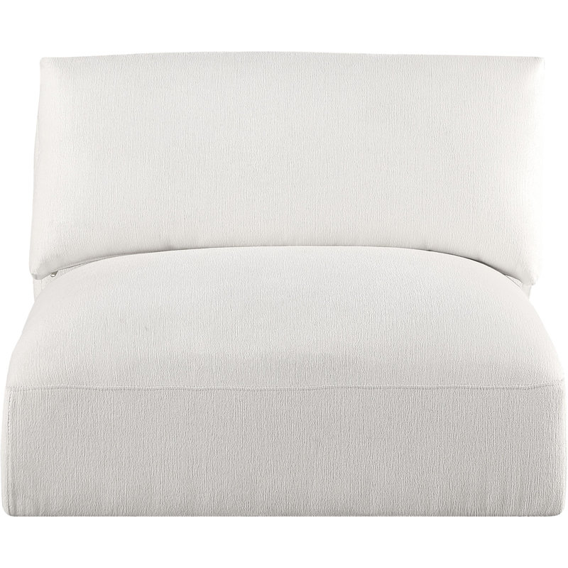 Fauteuil l 38 po, Tissu crème