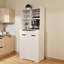 Buffet blanc avec garde-manger et bahut
