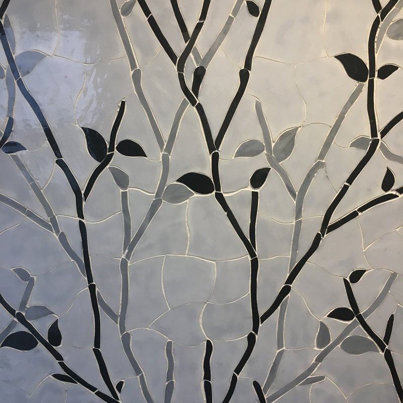 Jazz 11" x 11" Glass Mosaic Wall Tile, Winter