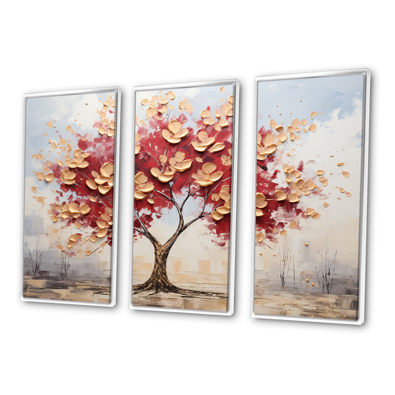 Ensemble de salon Golden Elegance, H 28 po x l 36 po x P 1 po, Cadre flottant blanc