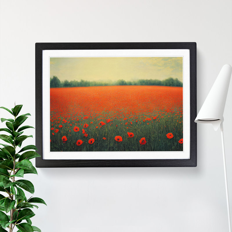 Poppy Field Flowers - Framed Print