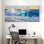 Ensemble de 3 tableaux muraux sur toile représentant un paysage marin et des vagues de l'océan