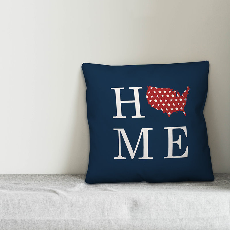  Housse de coussin Home Home United States, 16 po x 1 po, polyester