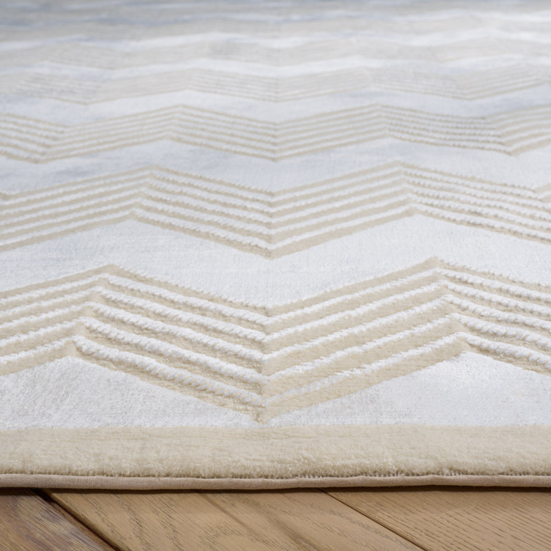 Ralph Lauren Monroe Chevron Wool, Viscose Chevron Rug, Rectangle 8' x 10'