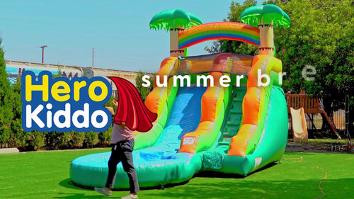 Summer Breeze 13' Water Slide with Pool - Hero Kiddo Inflatables