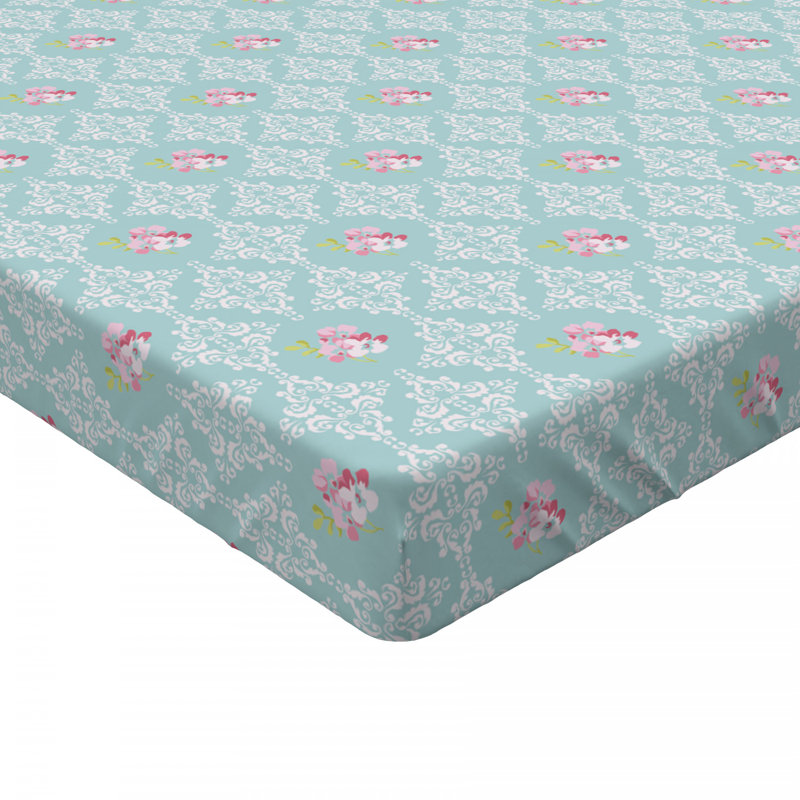 Microfiber Floral Fitted Sheet, Full Fitted Sheet