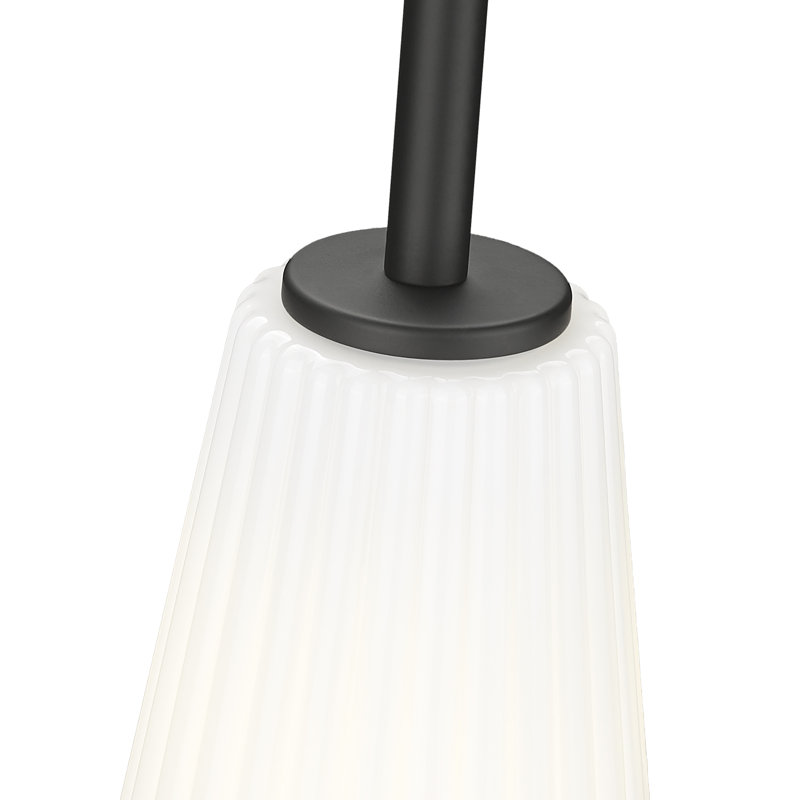 Luminaire suspendu moderne 1 lumière Tomy, H 56 po x l 6 po x P 6 po, Noir mat