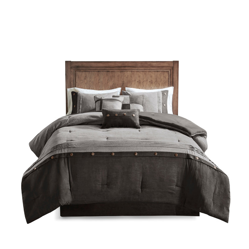 7 Piece Comforter Set Grey