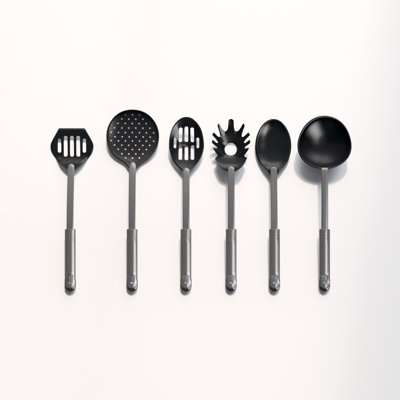 Ensemble d'ustensiles de cuisine 6 pièces - Outils de cuisson en plastique - Comprend des spatules, des cuillères et des gadgets essentiels pour la cuisine à domicile
