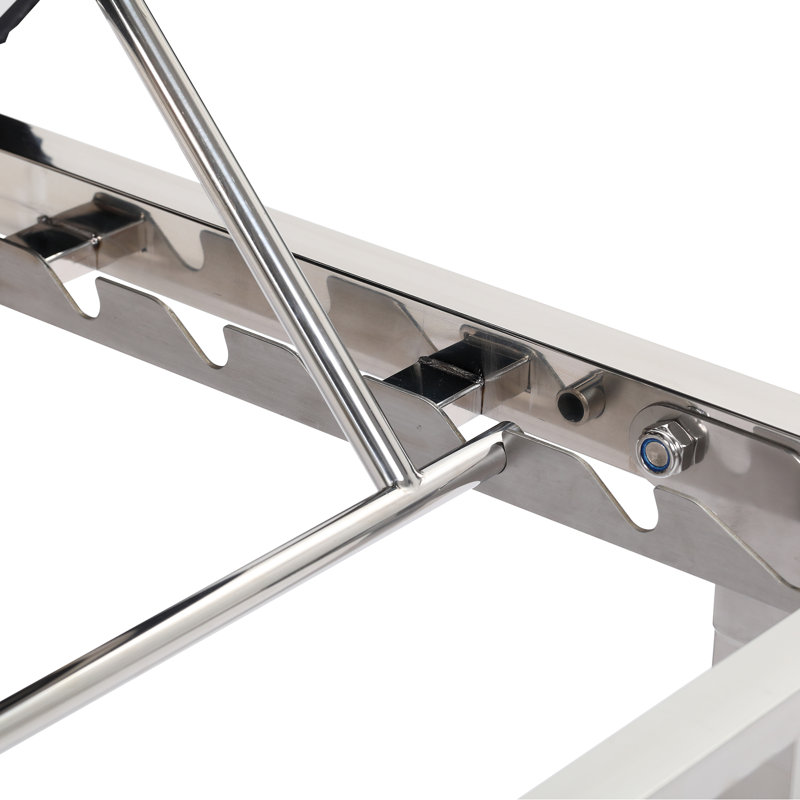 Blue Foam-Padded Adjustable Medical Exam Table with Steel Frame