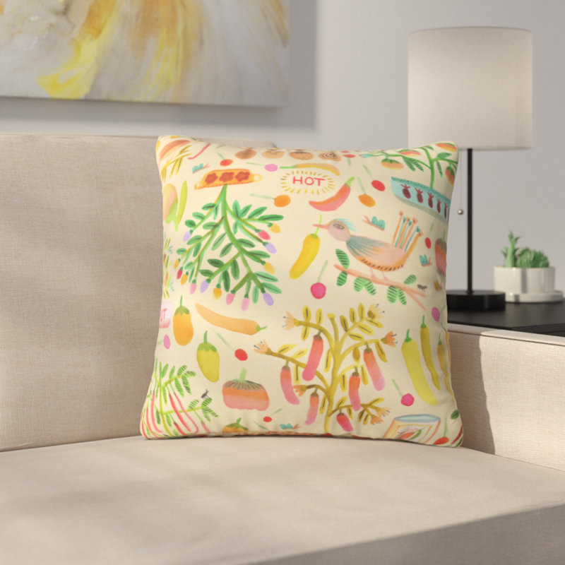 Coussin décoratif Salsa Picante, 16 po x 16 po