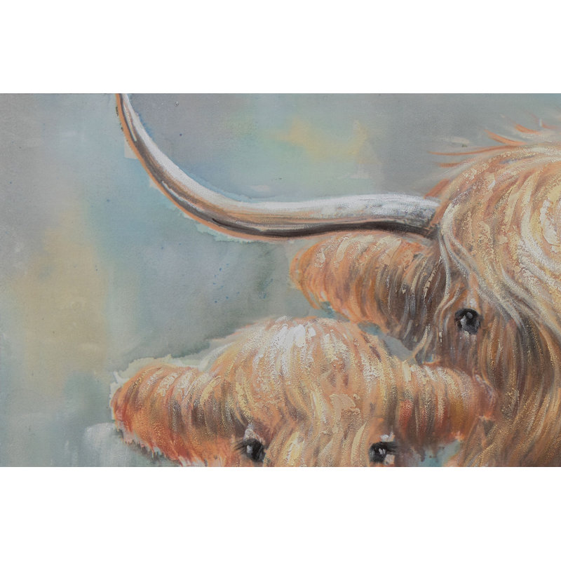 Hand -painted acrylic painting shoulder to shoulder