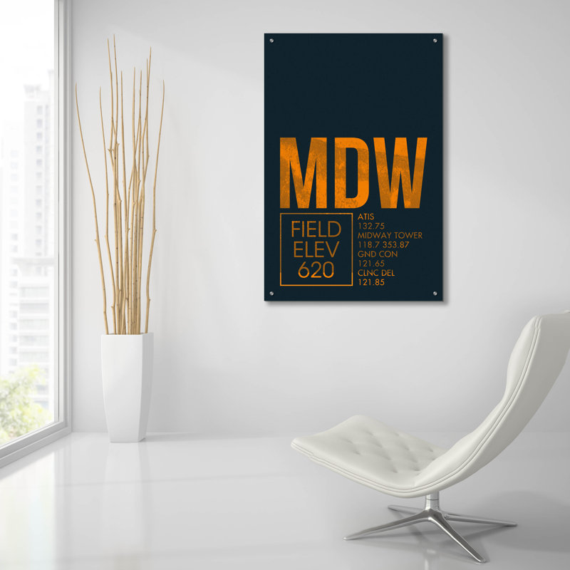 "MDW ATC" par O8 à gauche, H 36 po x l 24 po x P 0,2 po