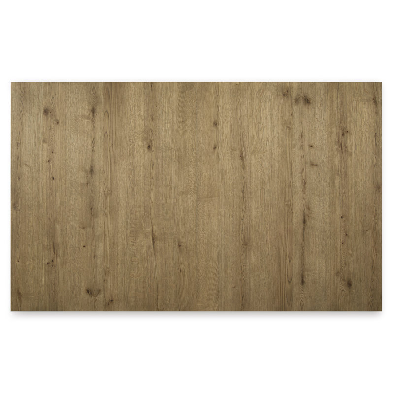 Rustic Oak Extendable Rectangular Dining Table for Ten
