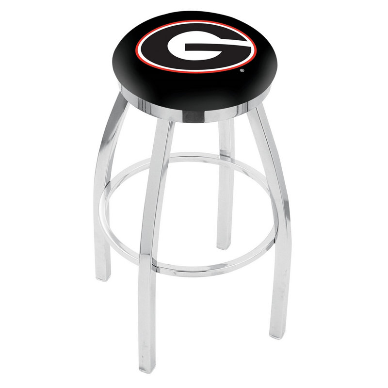 Tabouret tournant 36 "NCAA, Georgia - « G », Chrome