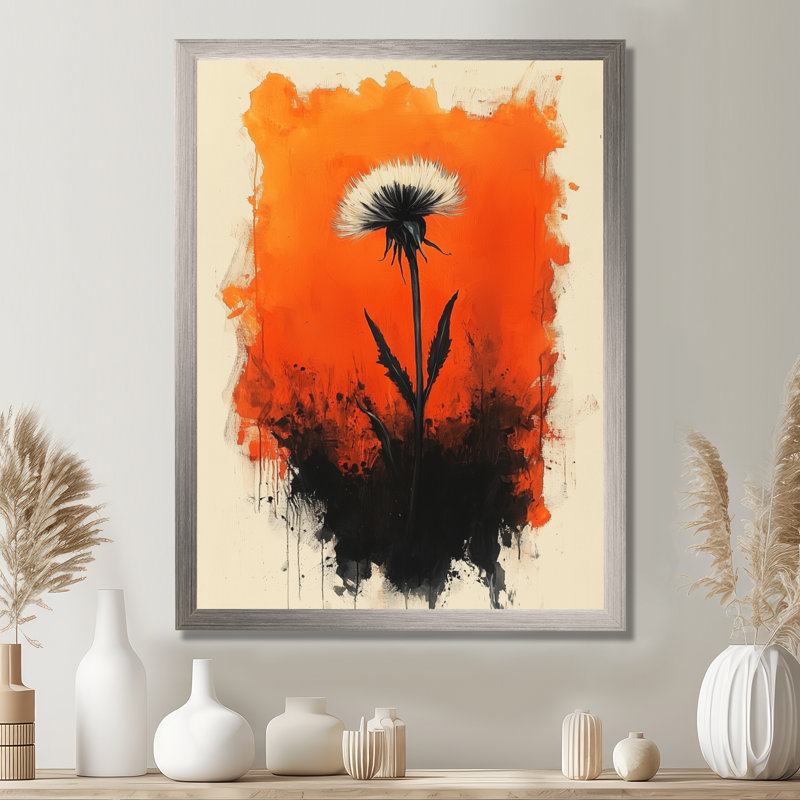 Hornberger - salon d'art mural floral, Argent argent, H 20 po x l 12 po, Picture Framed