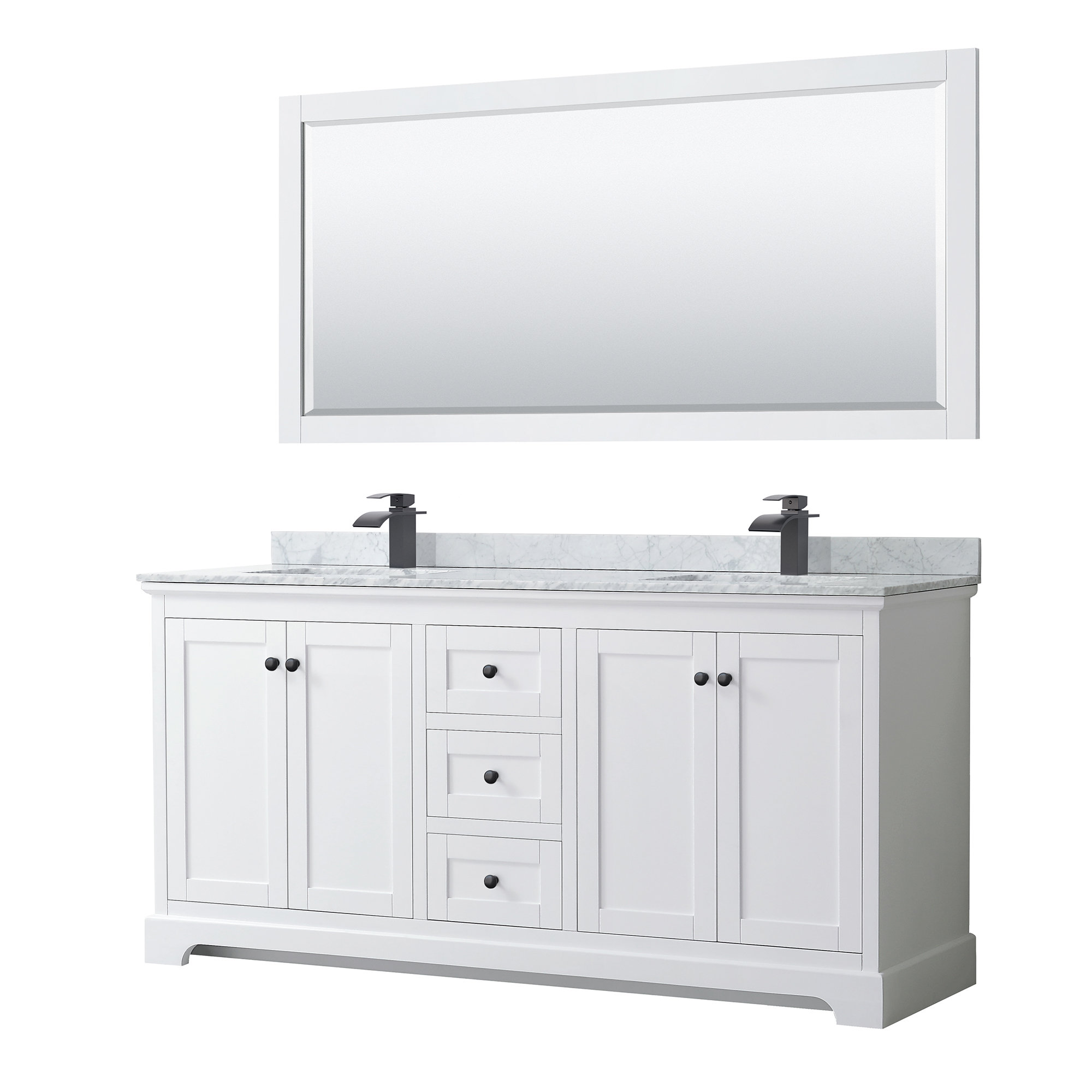 Annaline 72'' Free-standing Double Bathroom Vanity with Engineered Stone  Vanity Top