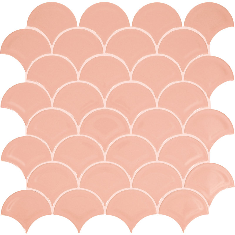 Carrelage mosaïque 3 pouces Daltile Revalia Remix (10 pièces par carton) (10,20 pieds carrés par carton), Charmante pêche
