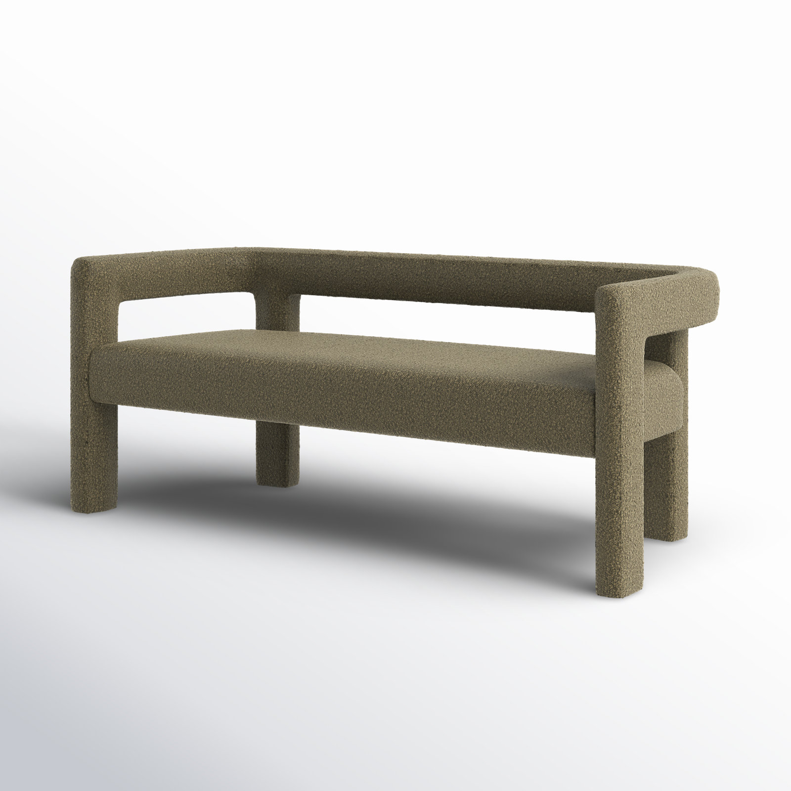Cedernier 67" Bedroom Bench, Olive