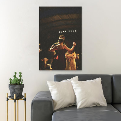 «Pairs Of Dancing People In A Ball», reproduction d'art graphique sur toile tendue