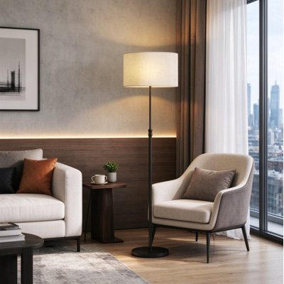 167.98 H cm Powder Coated and Matte Traditional Floor Lamp