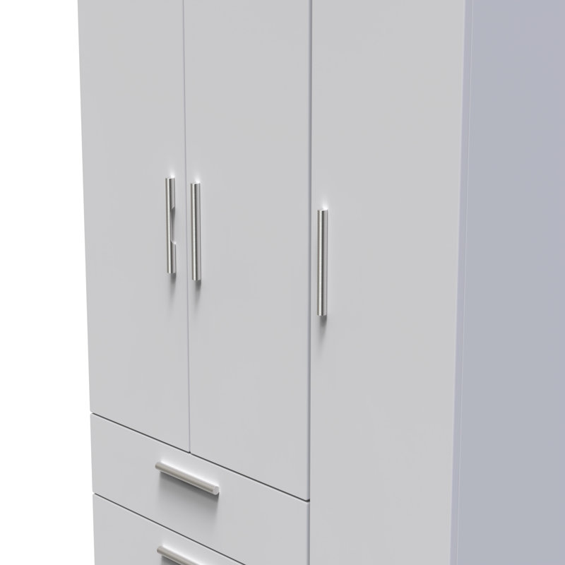 Borgeson Manufactured Wood Wardrobe, Grey Matt