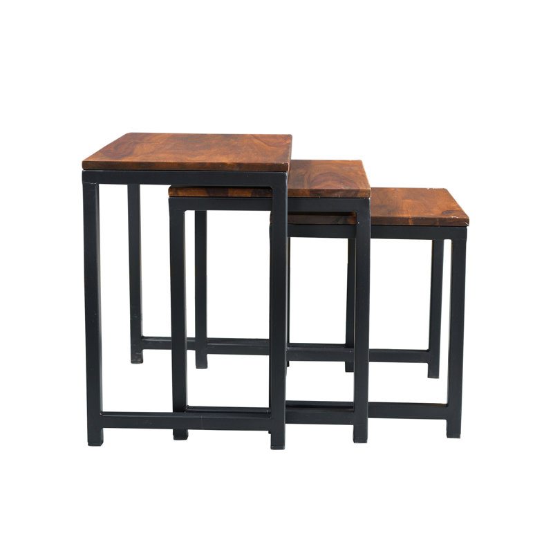 Brumbaugh Solid Wood Top Nesting Tables, Sheesham